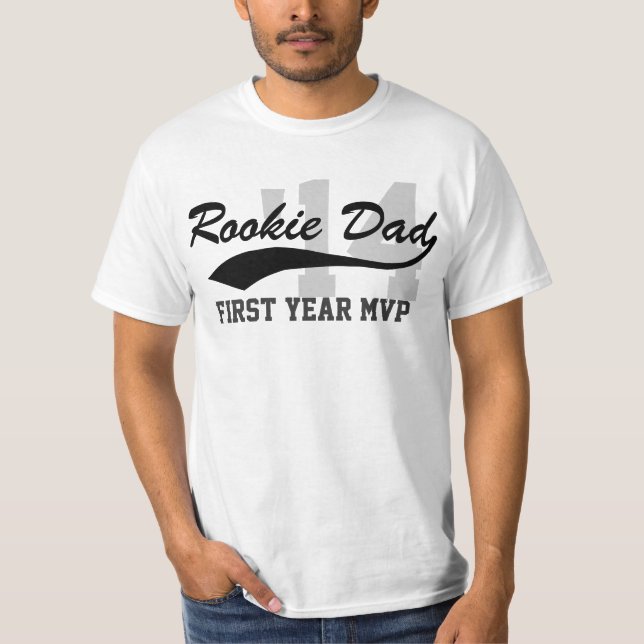 Nya Rookie Pappa första året MVP Fars dag Tee Shirt (Framsida)
