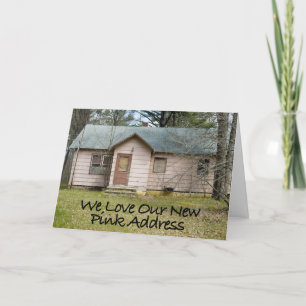 Nya Rosa Adress - Lustigt byte av Adress-kort Meddelande