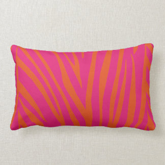 NYA ROSA ORANGE ZEBRA RÄNDER BAKGRUND WALLPAP LUMBARKUDDE