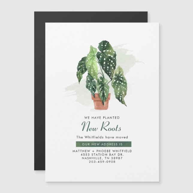 Nya rötter Förändring av Adress Flytta-meddelande (Fram/baksida)