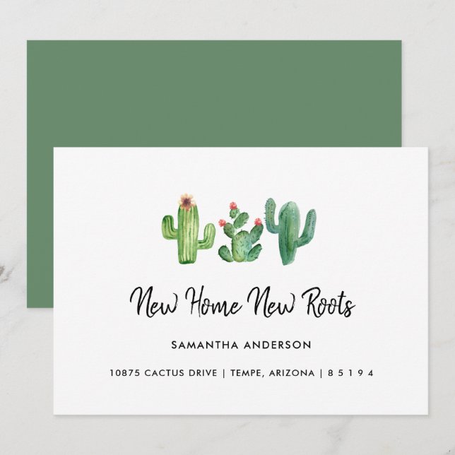 Nya rötter från hemmet som jag har planerat nya rö meddelande (Fram/baksida)