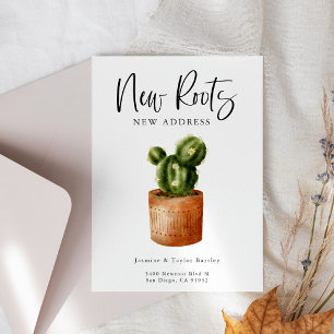 Nya rötter Ny adress Cactus Flytta Meddelande