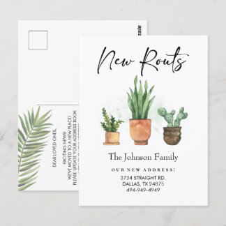 Nya rötter Ny adress Vi har flyttat Nytt hem Vykort