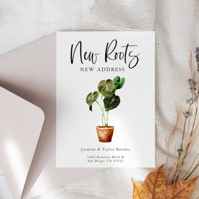 Nya rötter Nya adress Flyttan av hushåll Meddelande (Skapare uppladdad)