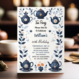 Nya Royalets Chic Vuxen Fairy Tea Party 60:e födel Inbjudningar