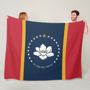 Nya Statlig flagga i Mississipi Fleecefilt