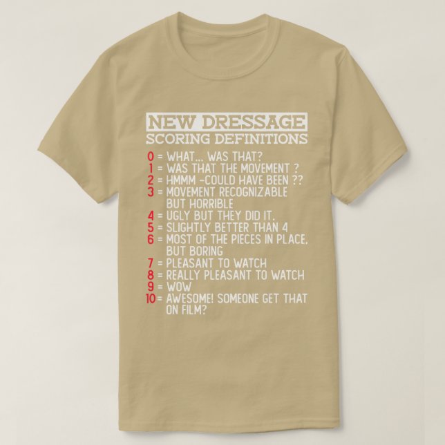 Nya storlekssorteringsdefinitioner Funny tryckning T Shirt (Design framsida)