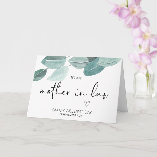 Nya Svärmorna Bröllop Tack från Bride Kort (Orkide)