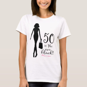 Nya svarta 50:e födelsedagen t shirt