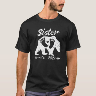 Nya systerbjörn Est 2022 Baby, annonsbroder T Shirt