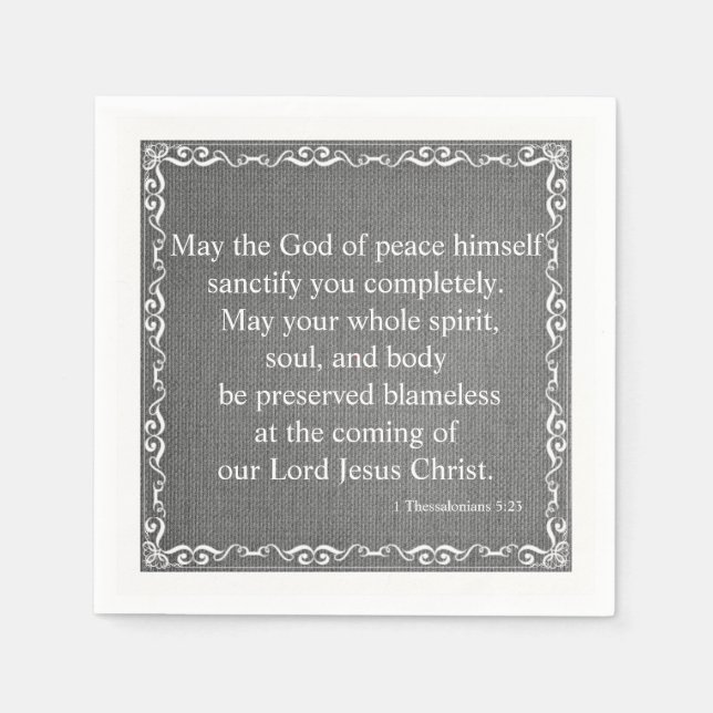 Nya testamentets bibelvälsignelse- 1 Thessaloniki  Pappersservett (Framsidan)