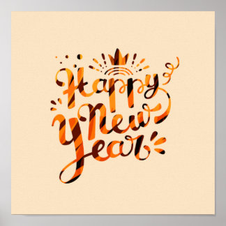 Nya tigern lycklig år poster