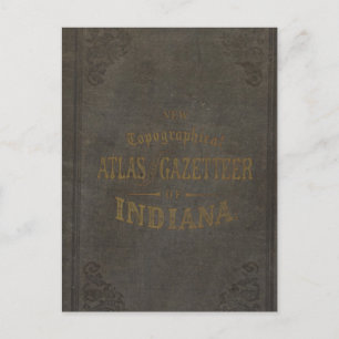 Nya topografiska atlas och gazetteer från Indiana Vykort