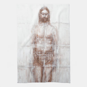 Nya Turin döljer (samtida realism Jesus) Kökshandduk