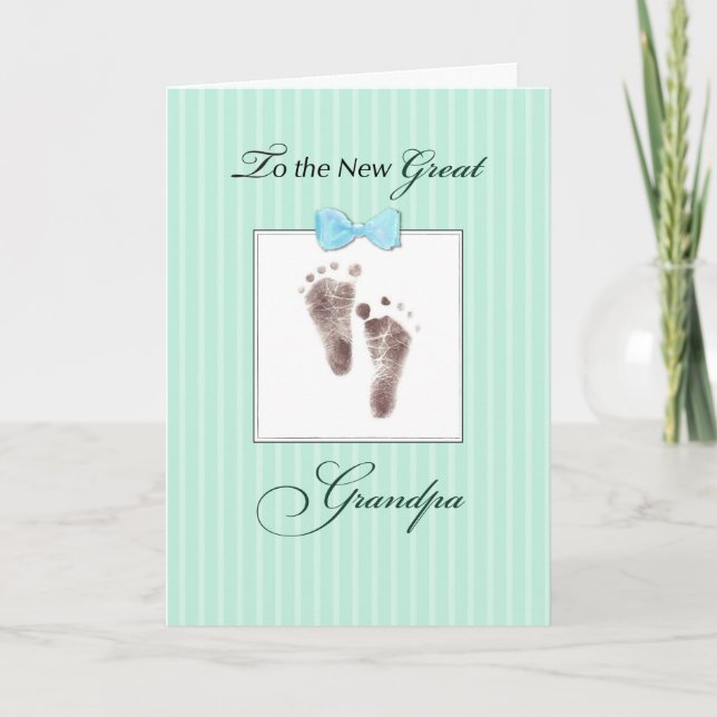 Nya Underbara farfar av Underbar morson Grönt Foot Kort (Framsida)