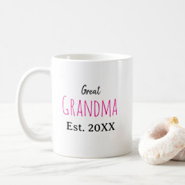 Nya Underbara födelseattentat av mormor Baby Kaffemugg