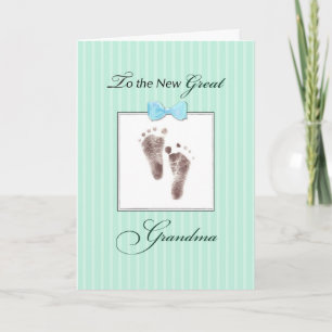 Nya Underbara mormor av Underbar morson Grönt Foot Kort