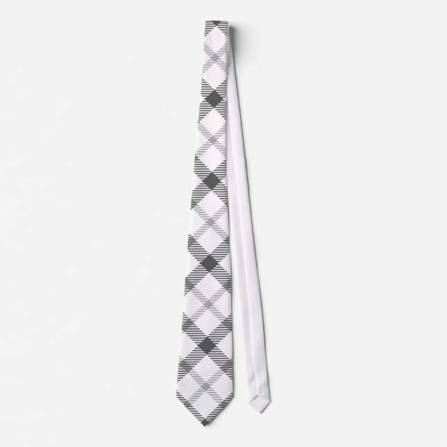 Nya Våg Plaid Rutmönster Slips (Framsida)