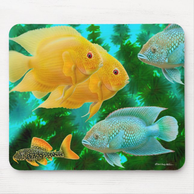Nya världsCichlids Mousepad Musmatta (Framsidan)