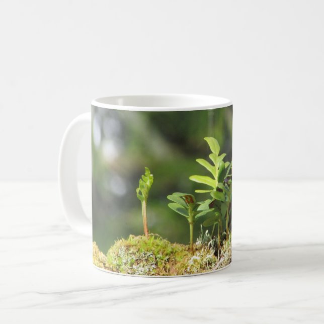 Nya växten Fern Moss Nature Enthusiast Grönt Plant Kaffemugg (Framsida vänster)