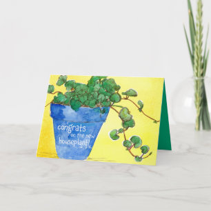 Nya vegetabiliska Grattisar Blue Clay Pot Sunlight Kort