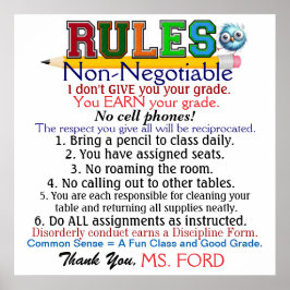 Nya versionen av skollärarens Poster