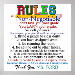 Nya versionen av skollärarens Poster