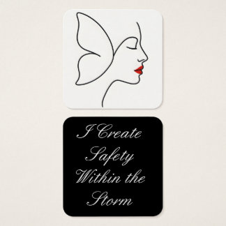 Nya Vingar - Gömt fjäril Fyrkantigt Visitkort