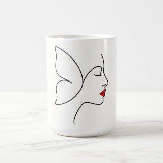 Nya Vingar - Gömt Porträtt för fjärilshärdning Kaffemugg