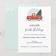 Nya virtuella hushållens uppvärmning Party vintage