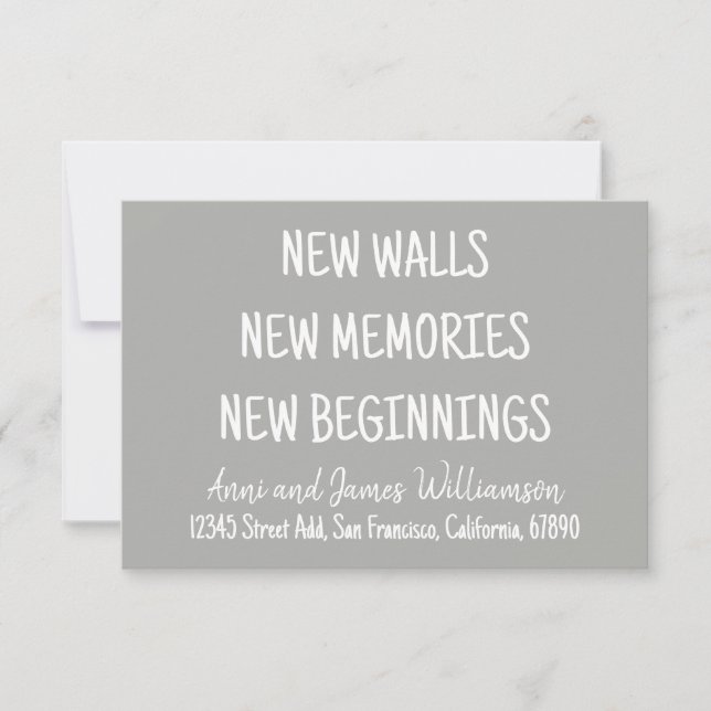 NYA WALLS NYA MEMORIES NYA BEGINNINGS-Flytta Meddelande (Framsida)