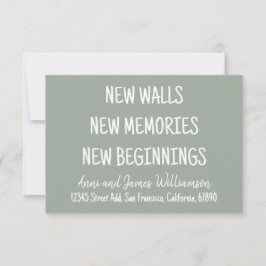 NYA WALLS NYA MEMORIES NYA BEGINNINGS-Flytta Meddelande