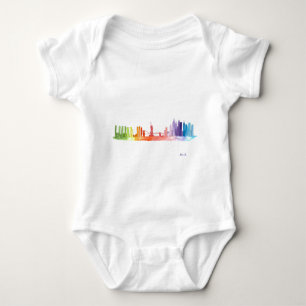 NYA YORK CITY-skyline vattenfärgsfärgade söta T-shirt