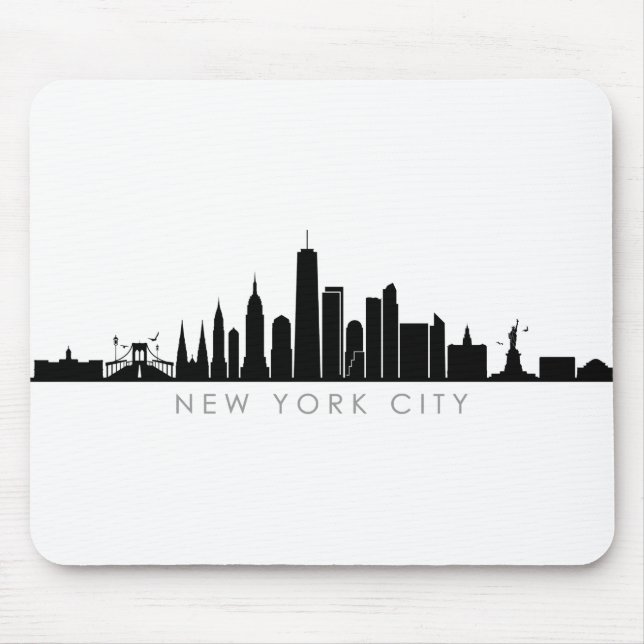 NYA YORK NYC Manhatten USA City Skyline Silhouette Musmatta (Framsidan)