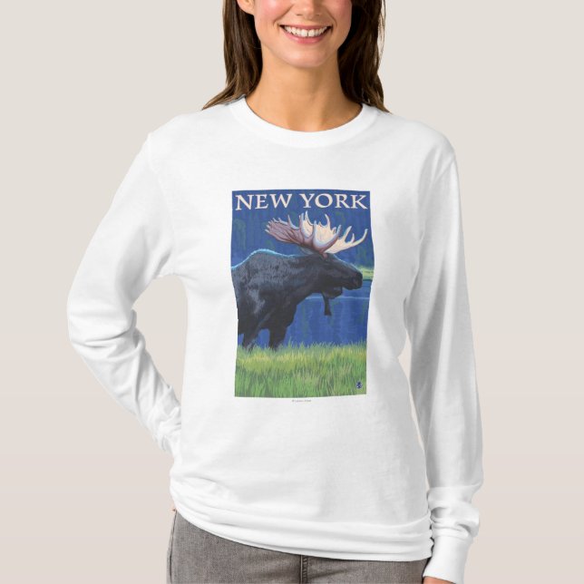 Nya YorkMoose i månsken Tröja (Framsida)