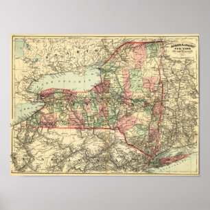 Nya YorkPanoramic MapNew York Poster