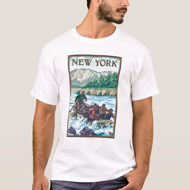 Nya YorkRiver som Rafting plats T Shirt (Framsida)