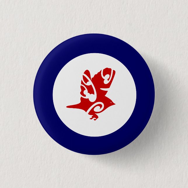 NYA ZEALAND-fåglar Tauhou Silvereye Knapp (Framsida)