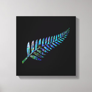 NYA ZEALAND FERN ENMPLE PAUA CANVASTRYCK