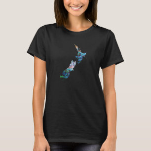 NYA ZEALAND KARTA ENMPLE PAUA T SHIRT