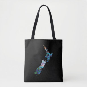 NYA ZEALAND KARTA ENMPLE PAUA TOTE BAG TYGKASSE