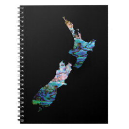 NYA ZEALAND KARTA PAUA ANTECKNINGSBOK