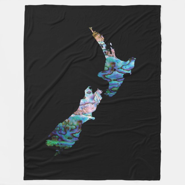 NYA ZEALAND KARTA PAUA FLEECEFILT (Framsidan)