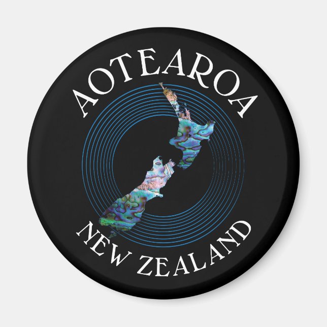 NYA ZEALAND KARTA PAUA MAGNET (Framsidan)