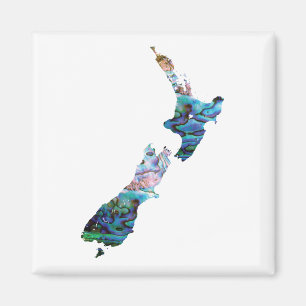 NYA ZEALAND KARTA PAUA MAGNET WHITE