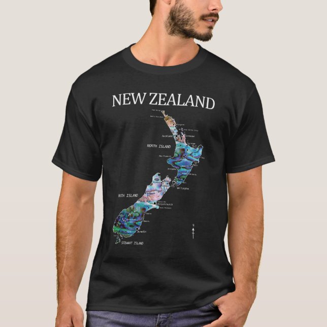 NYA ZEALAND KIWI KARTA T SHIRT (Framsida)