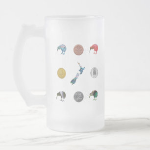 NYA ZEALAND KIWI MONEY MYNT FROSTAT ÖLGLAS