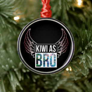 NYA ZEALAND KIWI SOM BRO ENMPLE PAUA JULGRANSPRYDNAD METALL