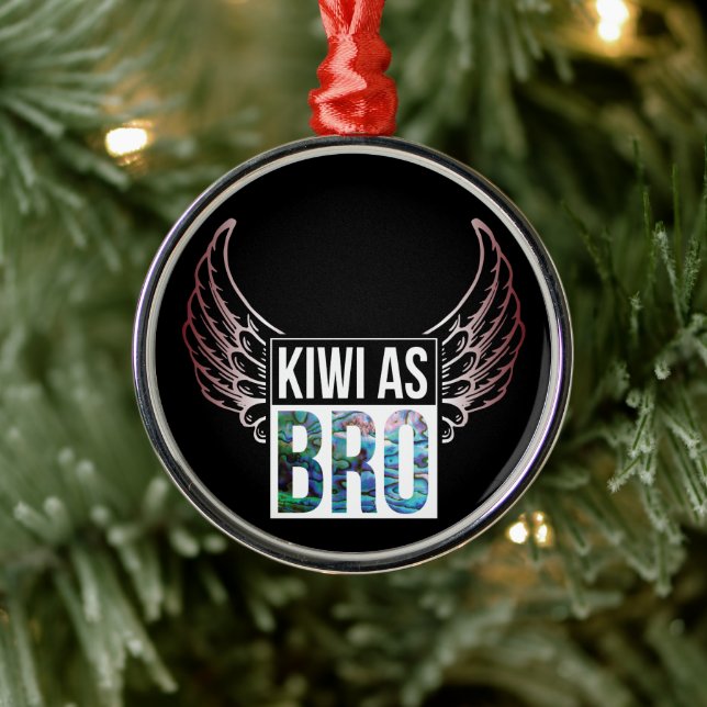 NYA ZEALAND KIWI SOM BRO ENMPLE PAUA JULGRANSPRYDNAD METALL (Träd)