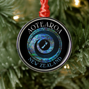 NYA ZEALAND KORU PAUA CHRISTMAS ORNAMENT